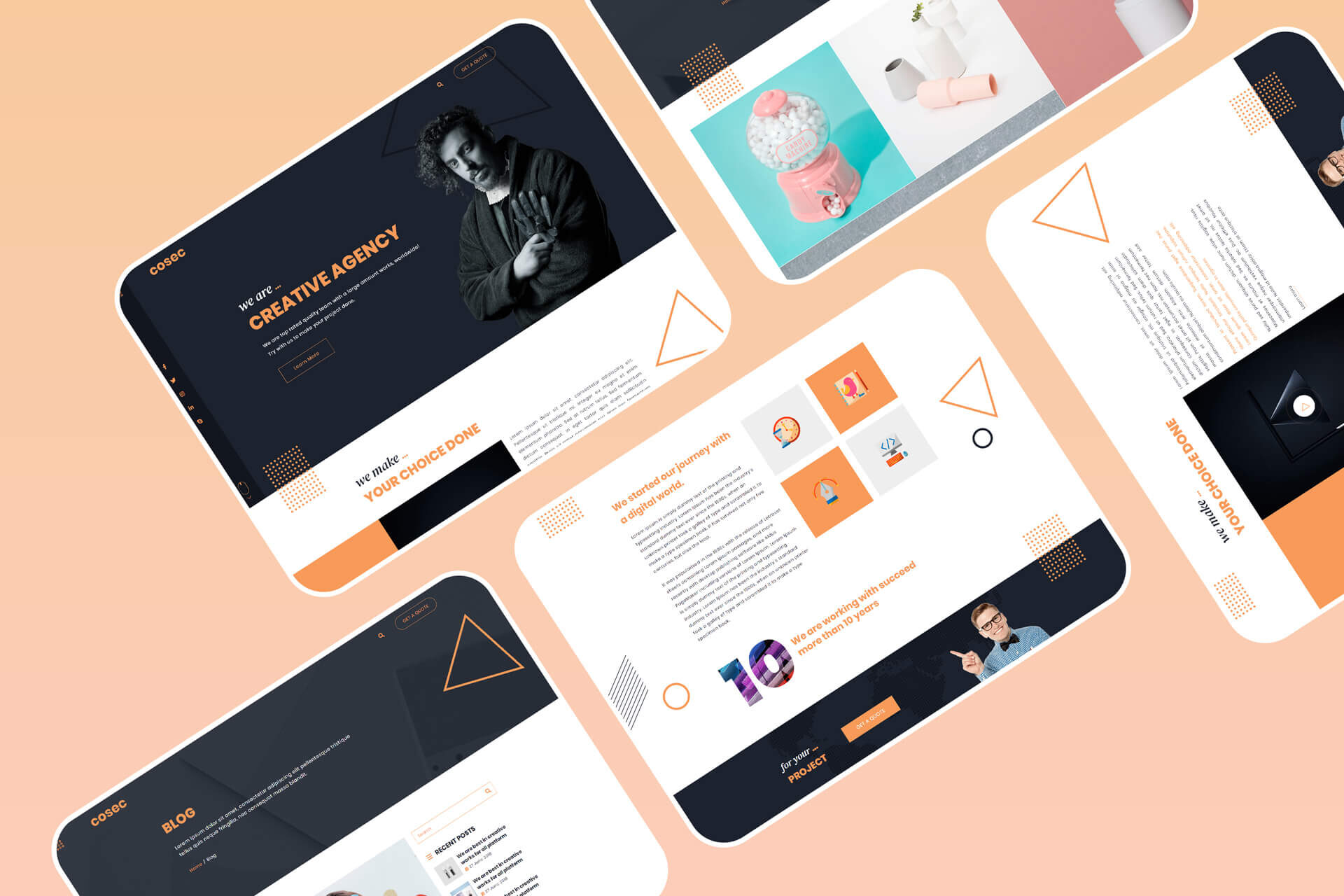 Cosec - One Page Creative Agency HTML Template