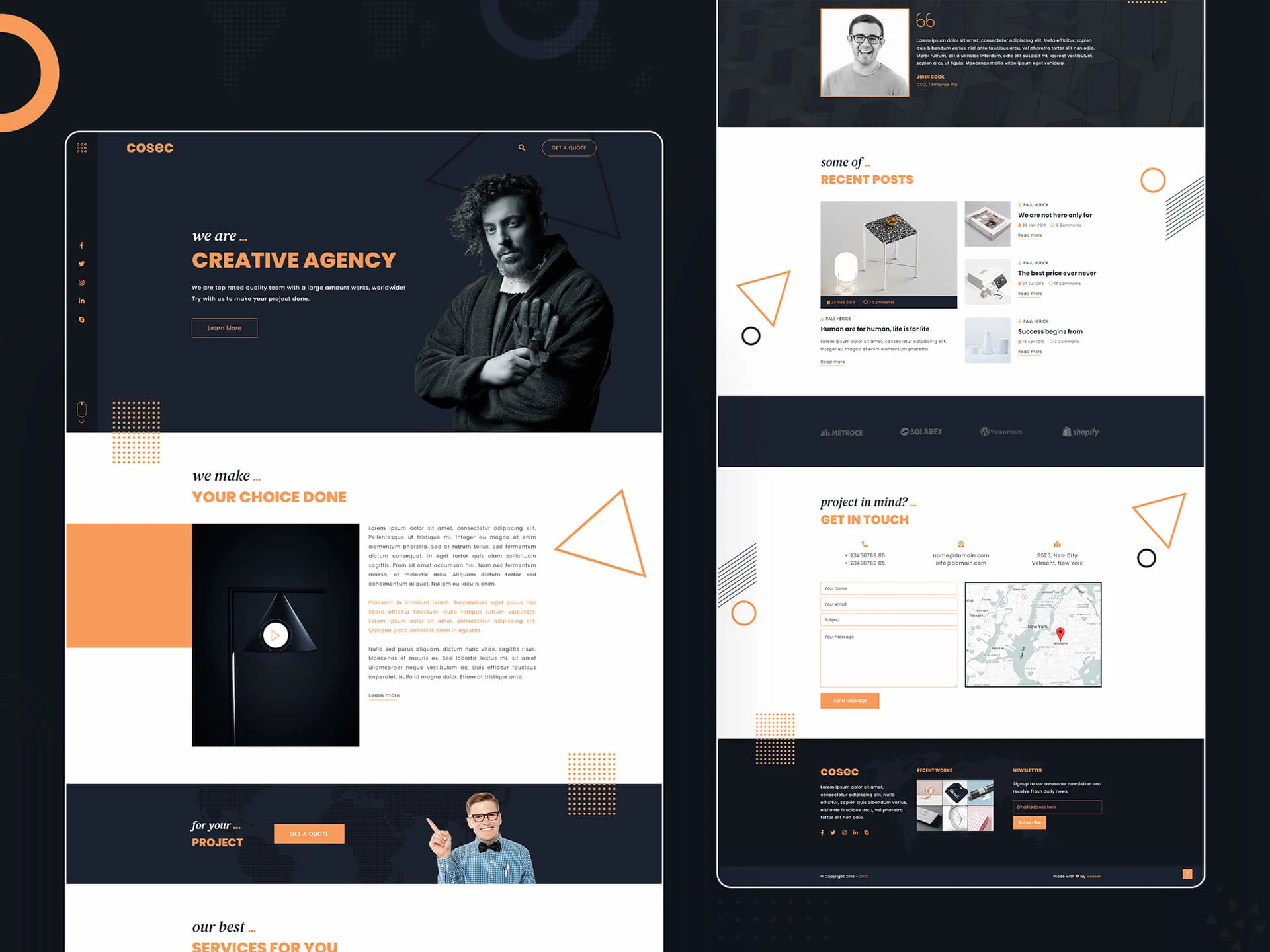Cosec – One Page Creative Agency HTML5 Template