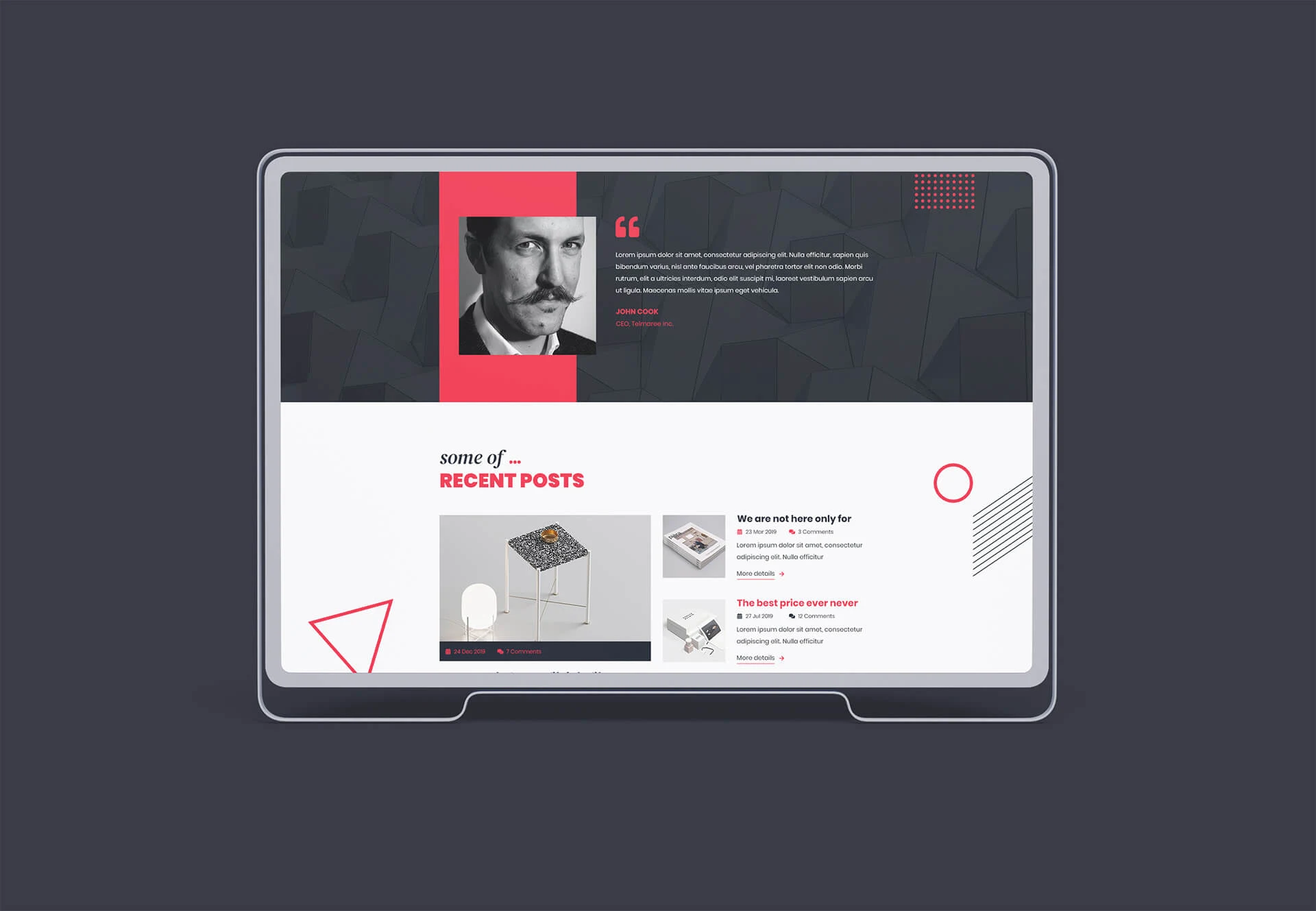 Cosec – One Page Creative Agency PSD Template