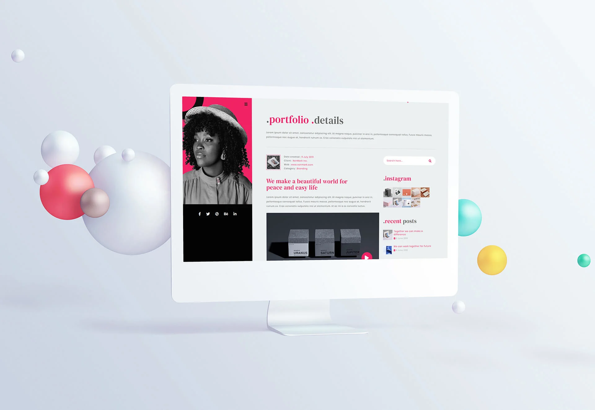 Fariha – Personal Portfolio & Resume HTML5 Template