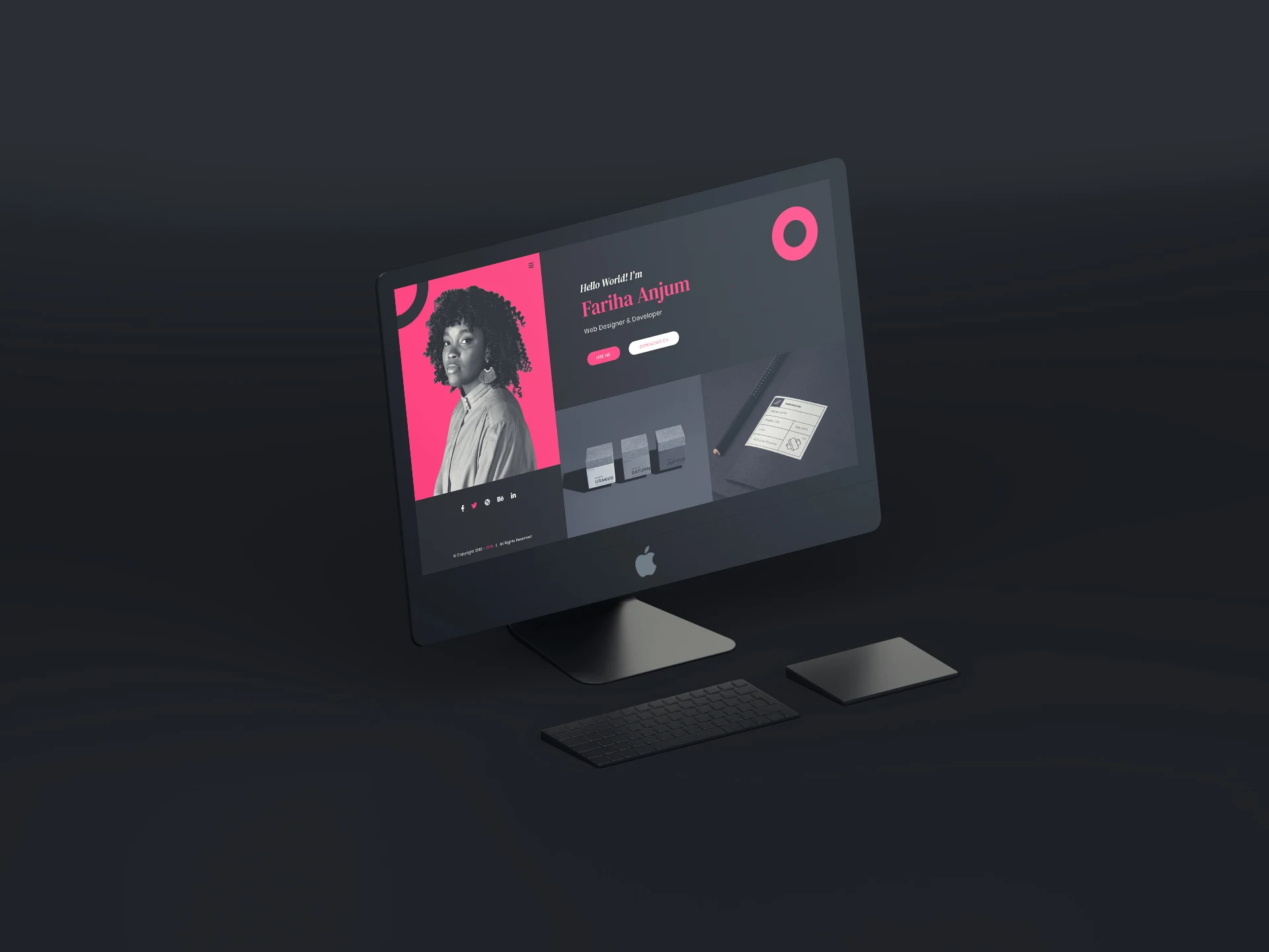 Fariha – Personal Portfolio & Resume PSD Template