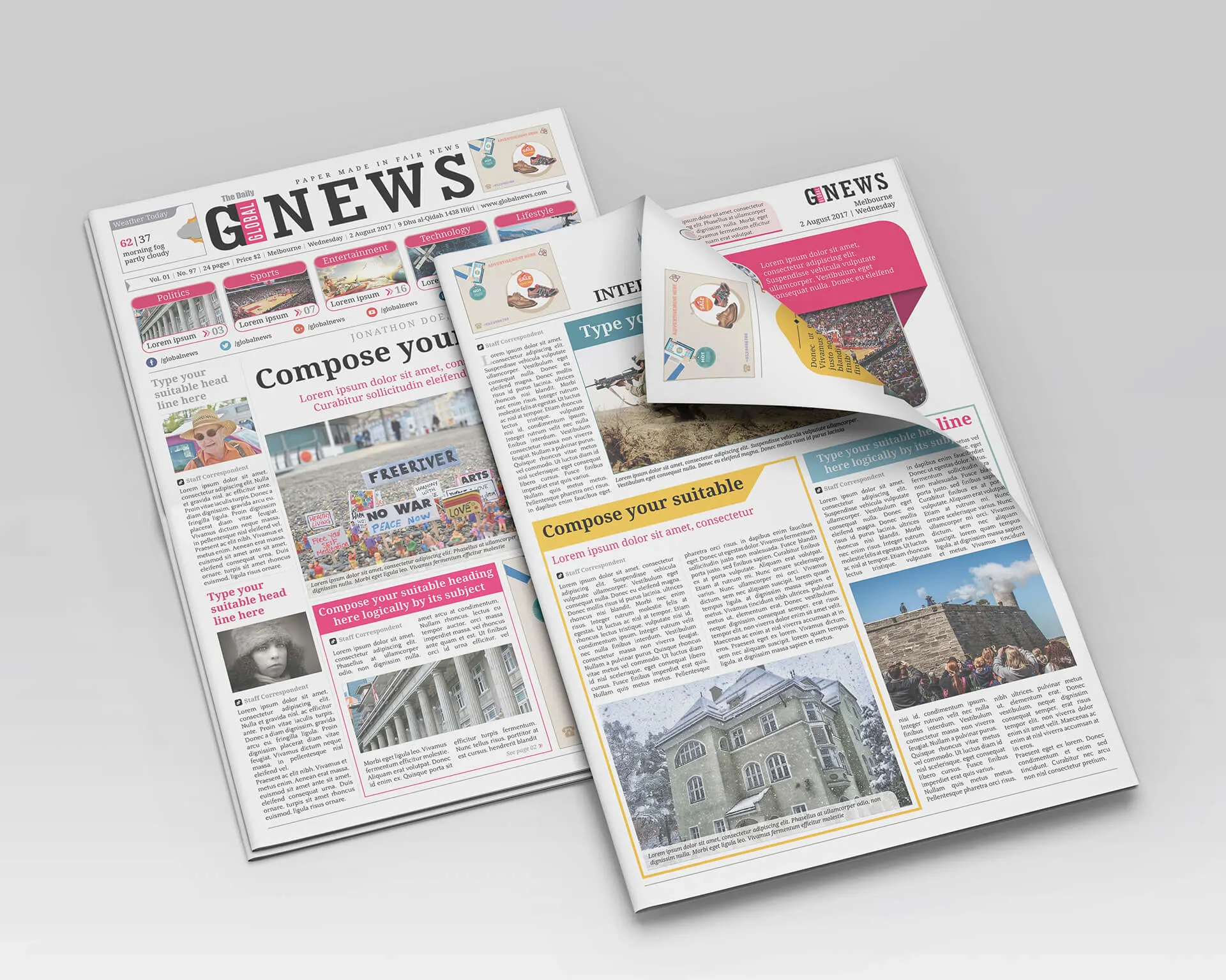 G-News Newspaper Template