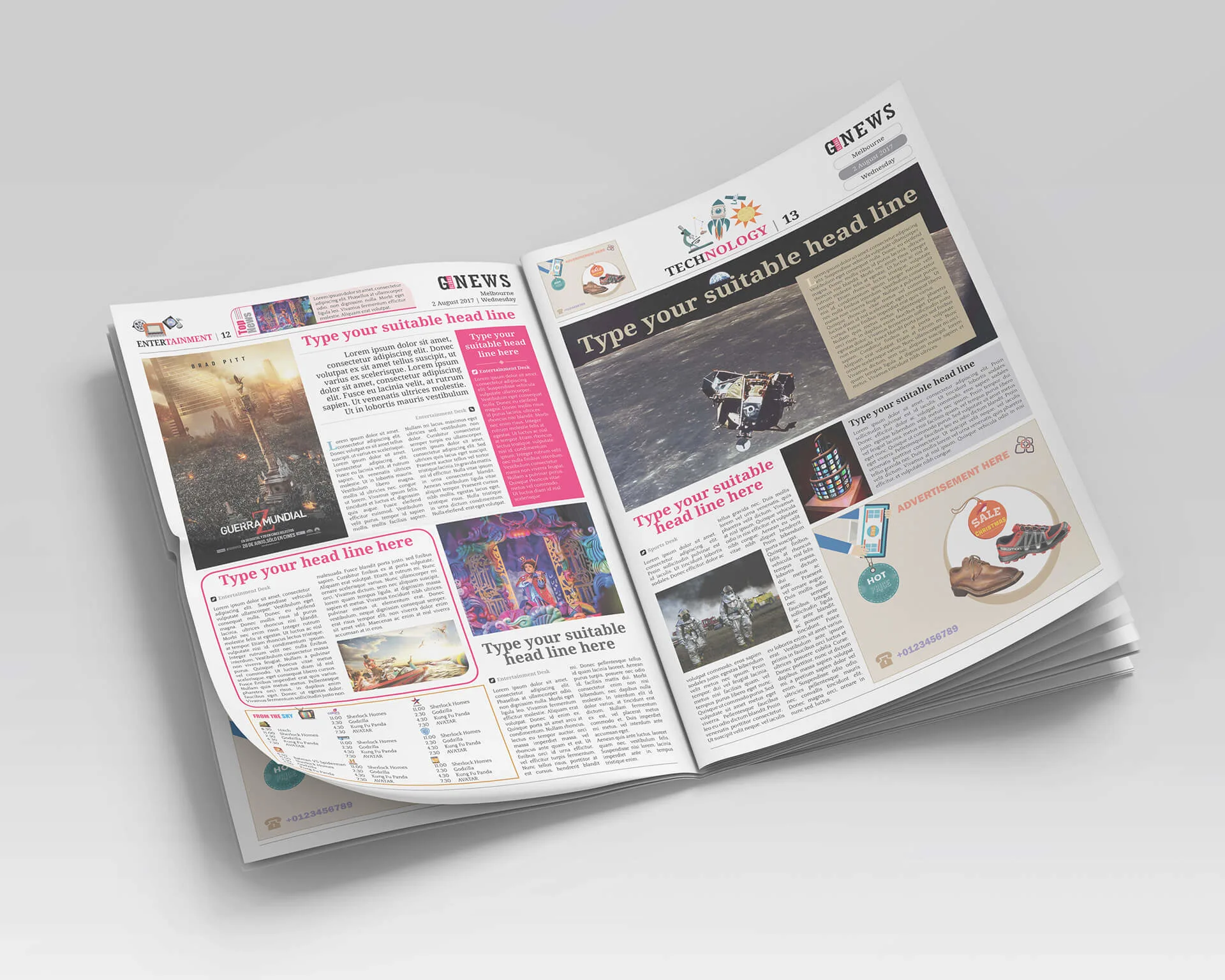 G-News Newspaper Template