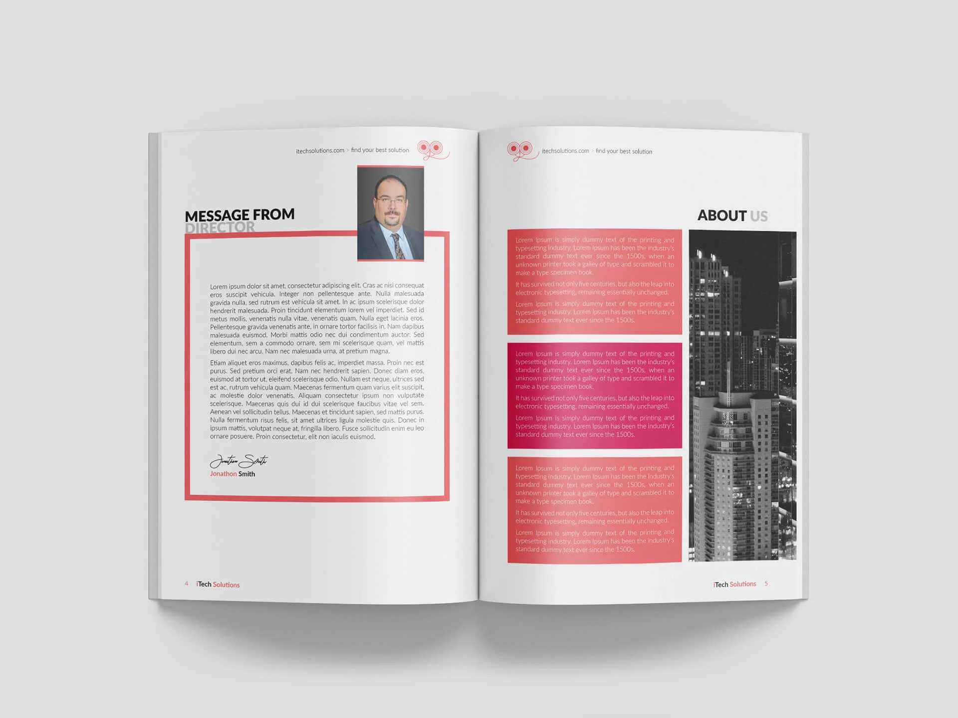 iTech Solutions Annual Report Brochure Template