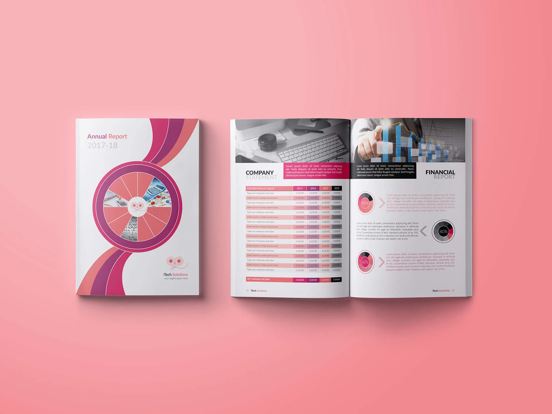 iTech Solutions Annual Report Brochure Template