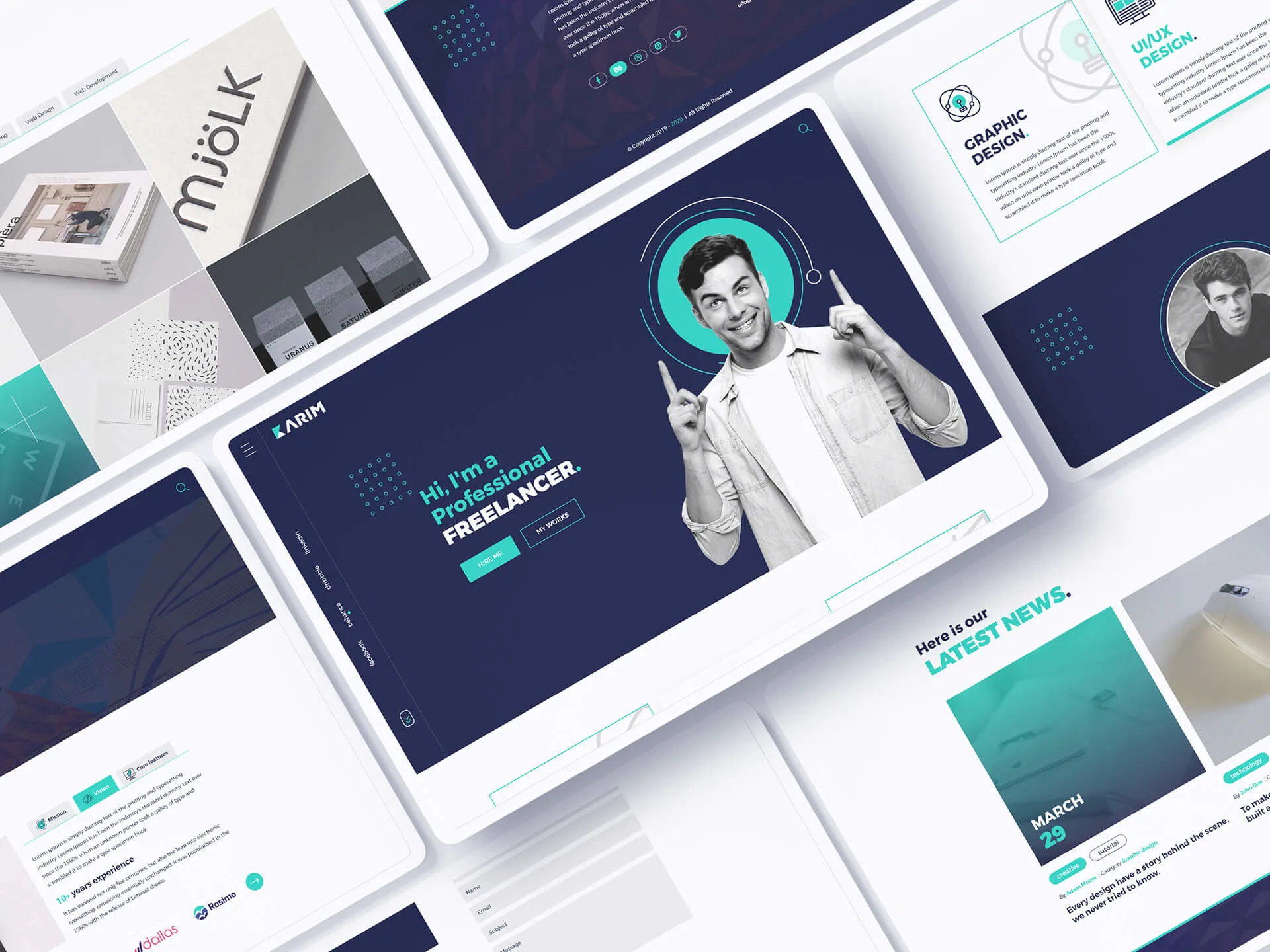 Karim – Freelancer and Creative Agency XD Template