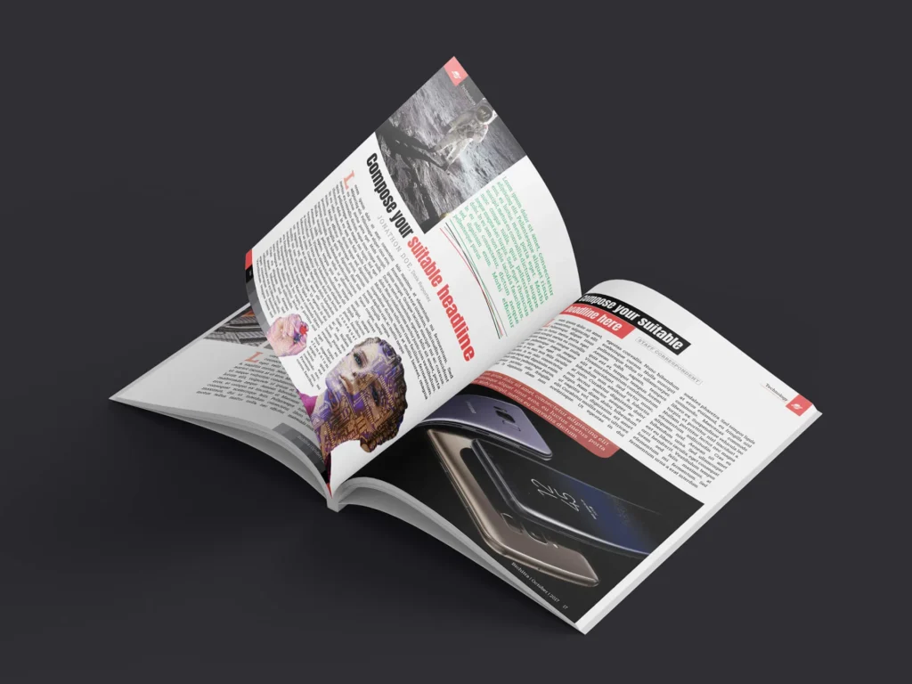 Bichitra InDesign magazine template newsletter layout preview