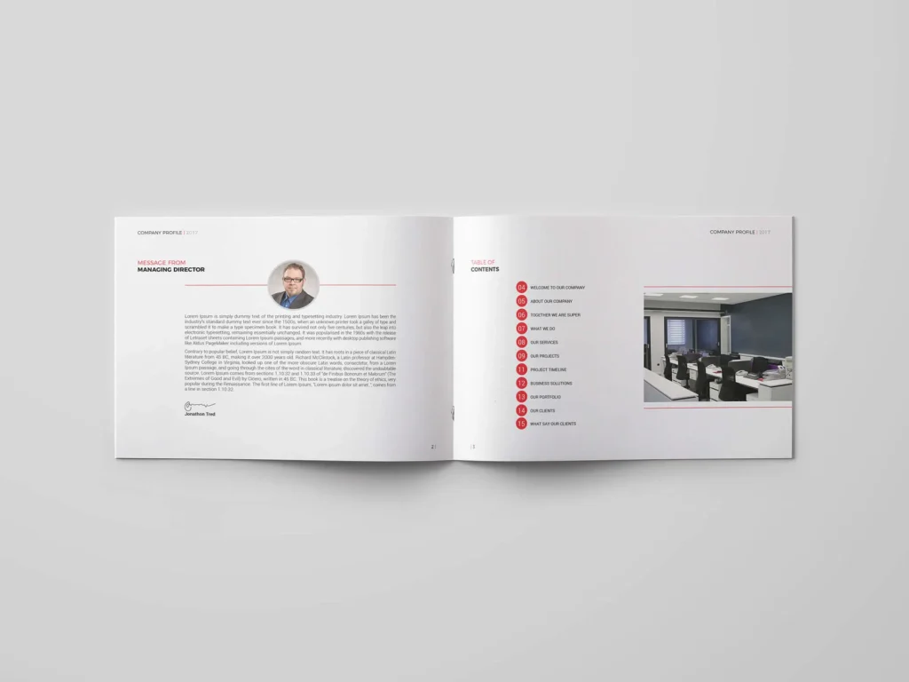 MagCode InDesign company profile template landscape layout