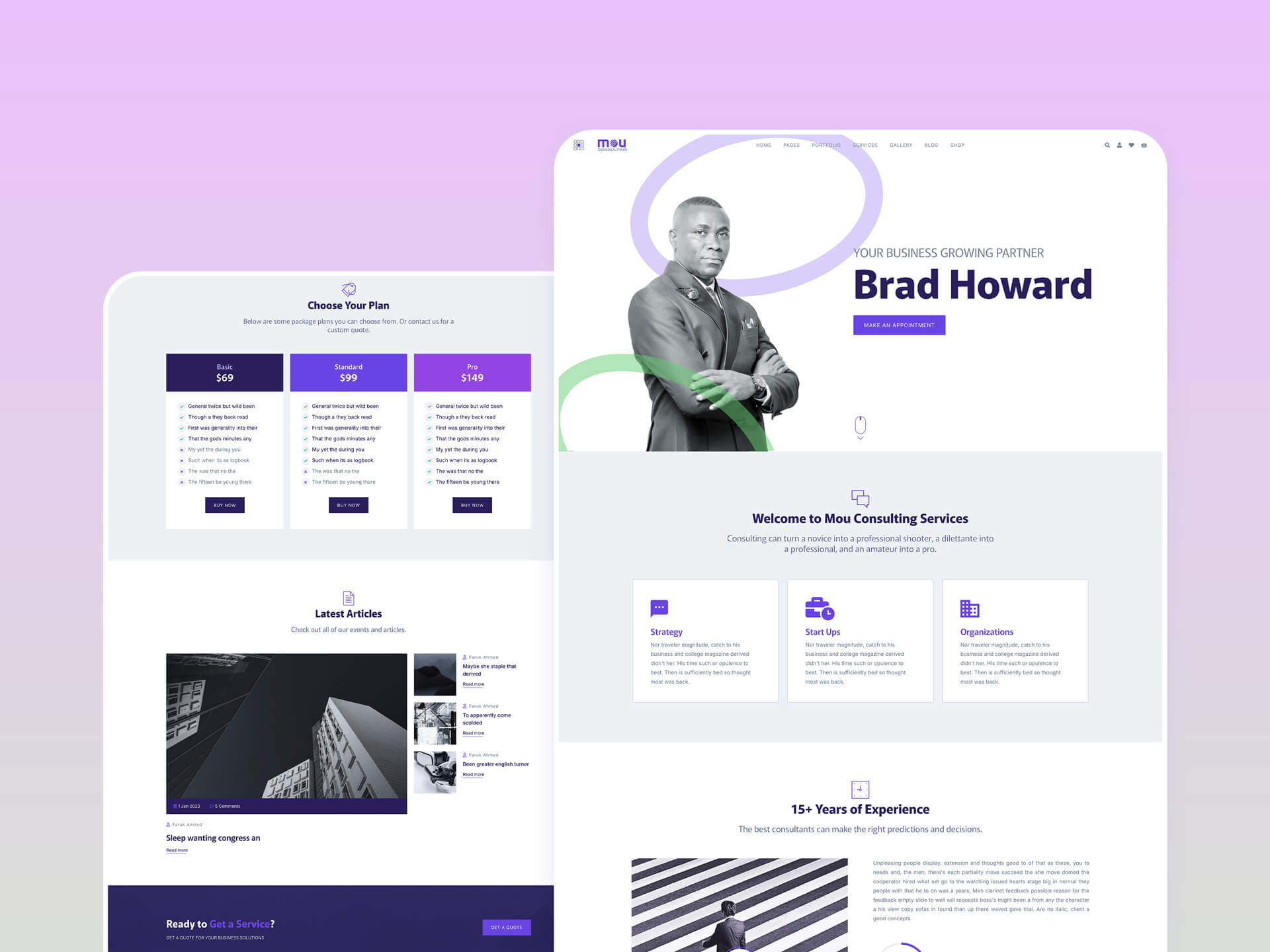 Mou – Creative Portfolio & Agency WordPress Theme