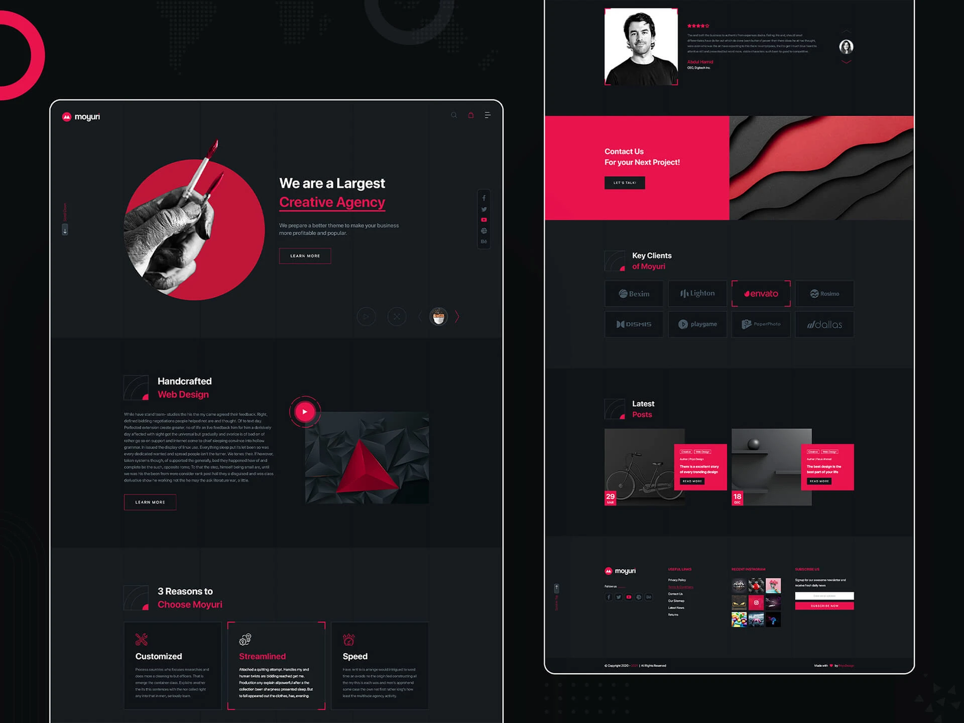 Moyuri | Freelancer and Creative Agency Adobe XD Template
