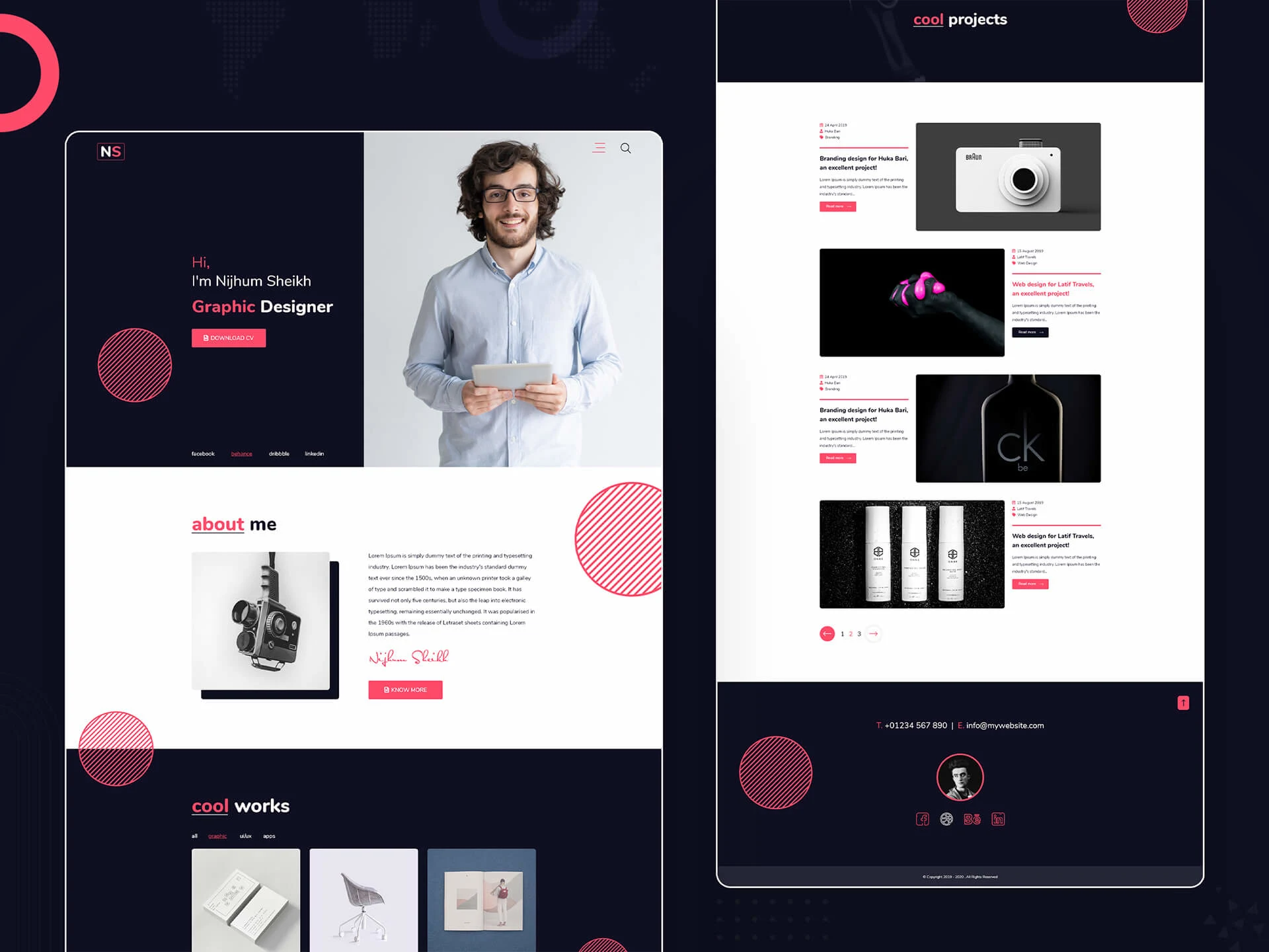 Nijhum – Personal and Creative Agency XD Template