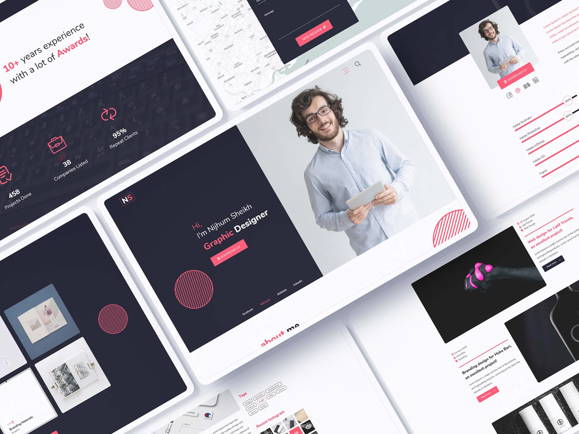 Nijhum – Personal and Creative Agency XD Template