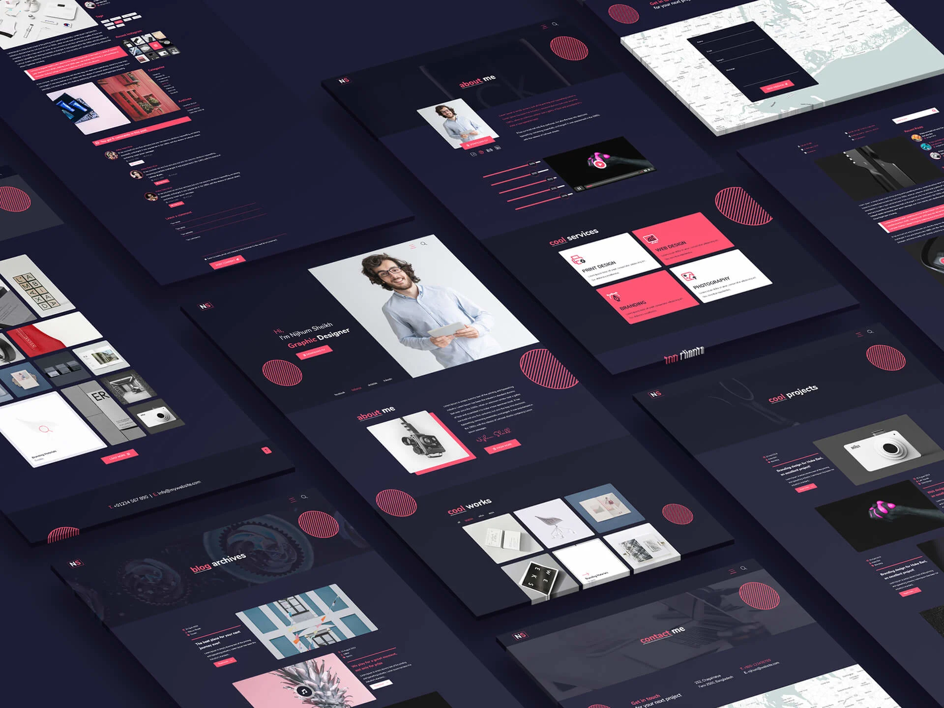 Nijhum – Personal and Creative Agency XD Template