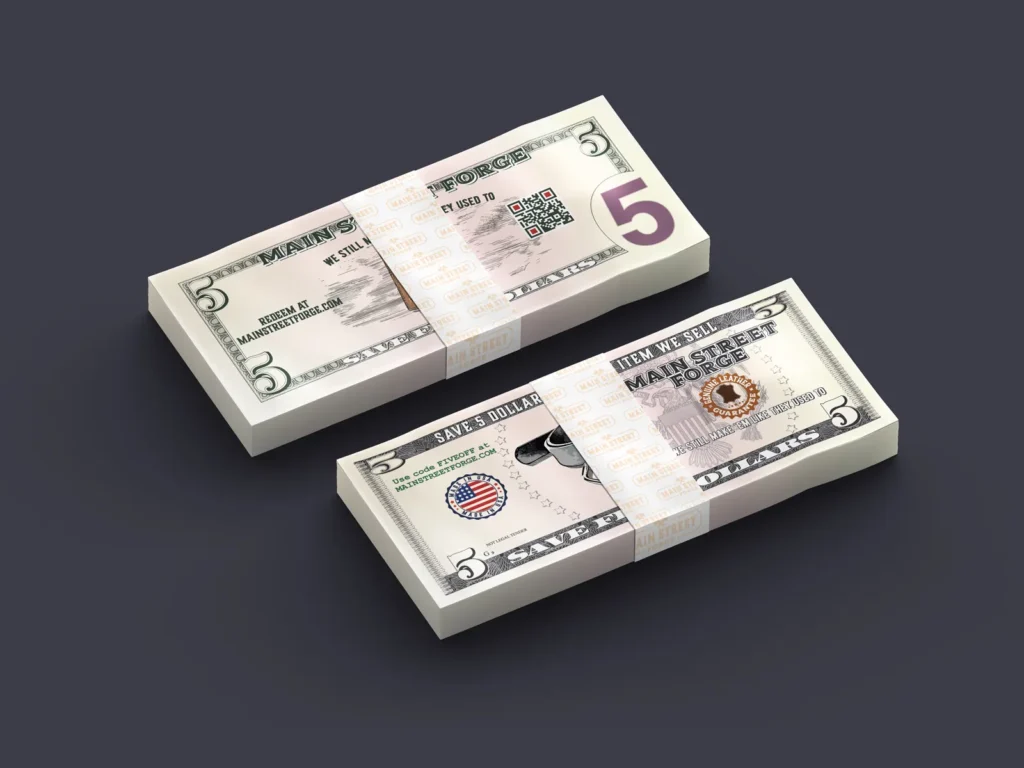 Main Street Forge — Wallet Insert Promotional Design