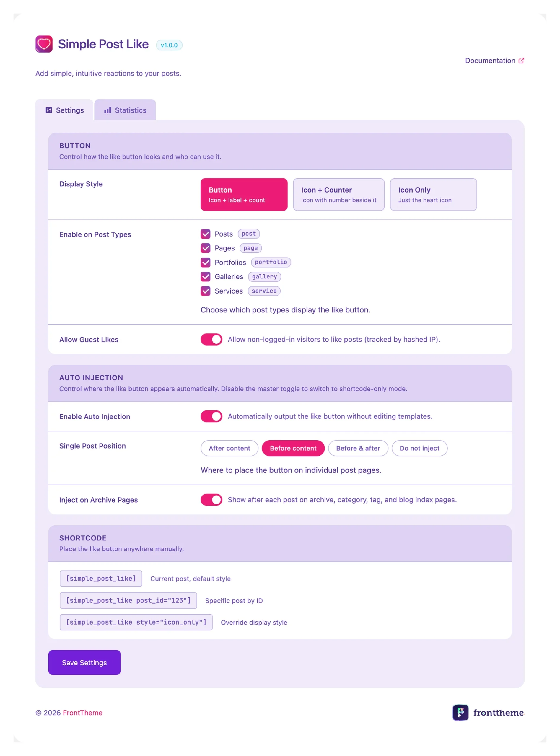 settings [simple-post-like]