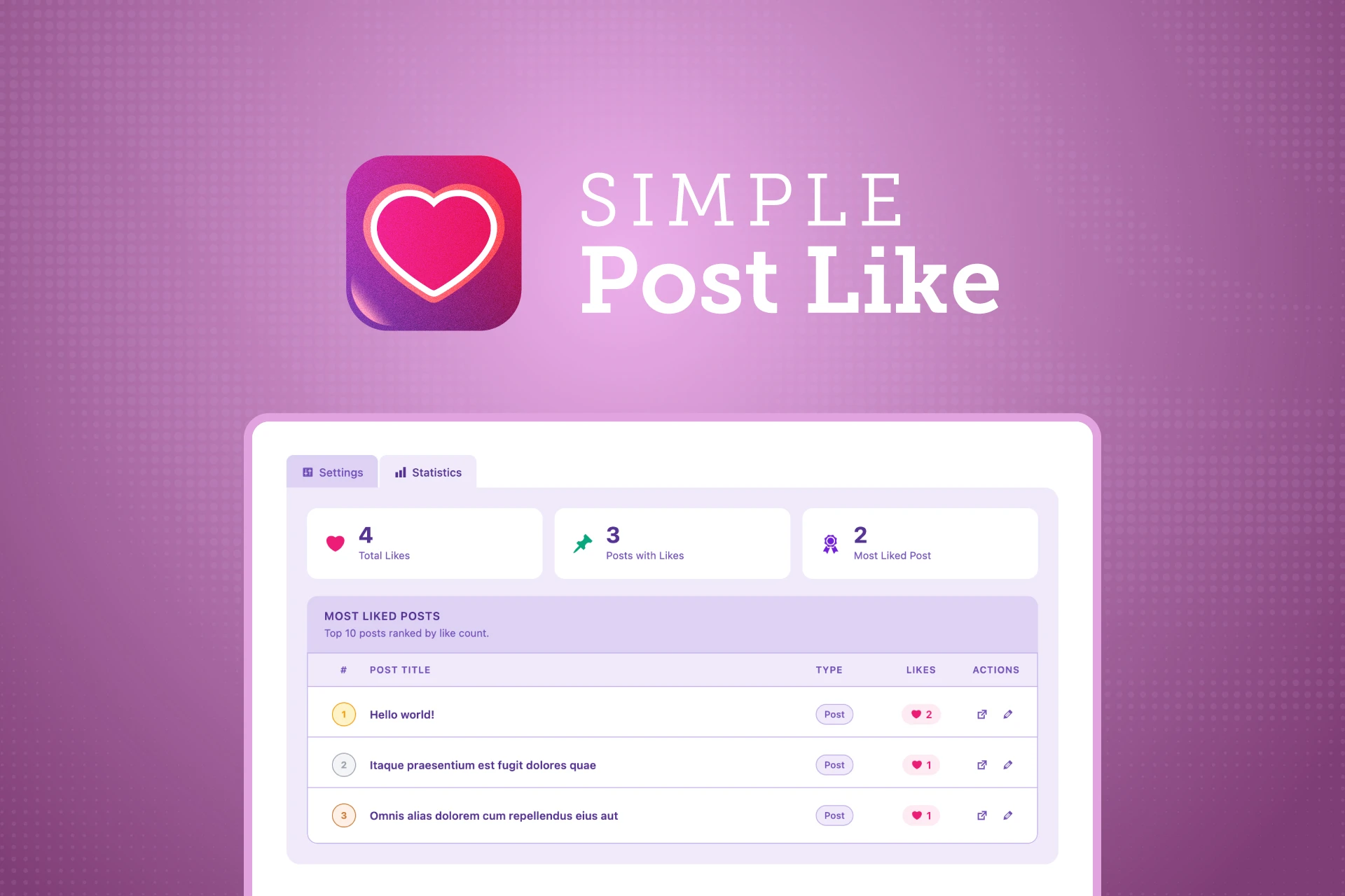Simple Post Like – Cover